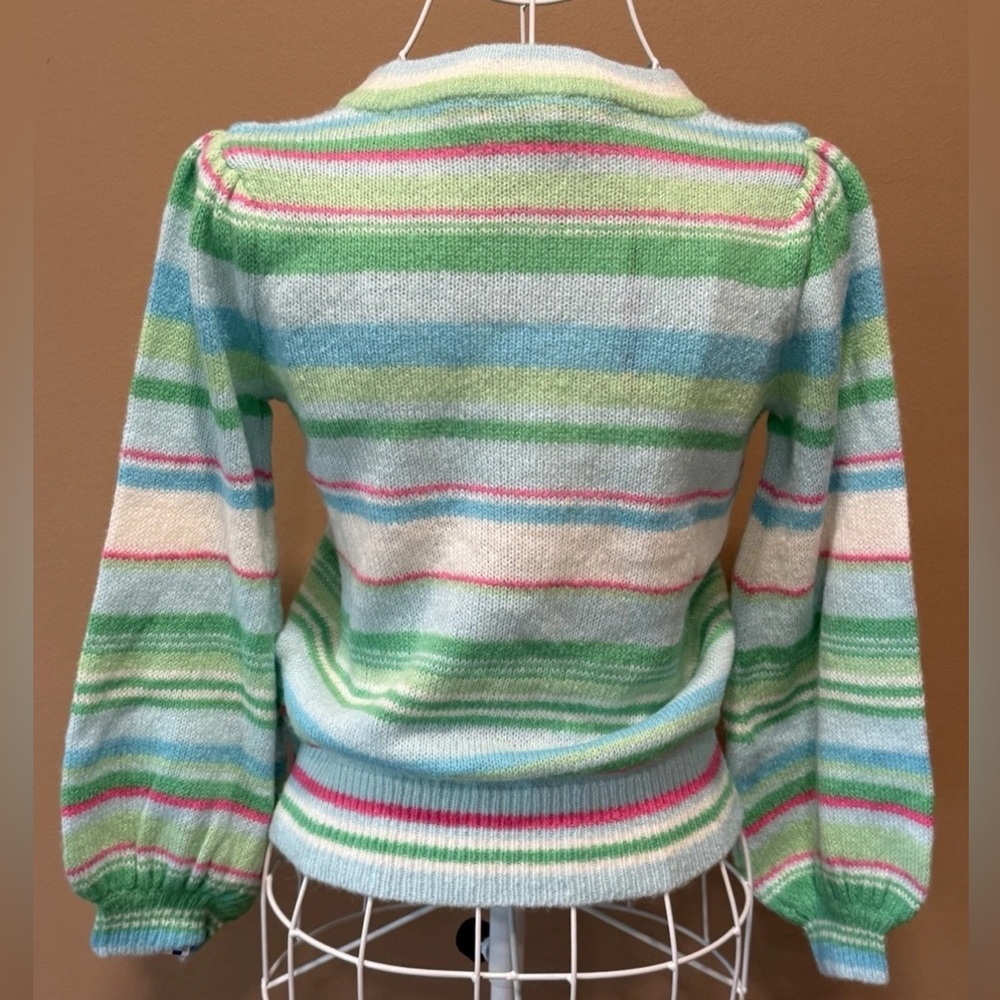 NWT Lilly Pulitzer Wool Striped Sweater XXS New Preppy - Picture 3 of 6